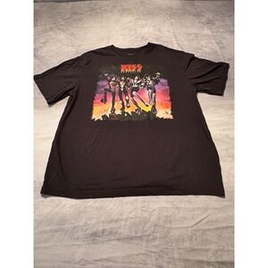 Kiss Destroyer black rock band‎ tshirt size 2XL NWOT